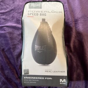 Everlast Powerlock Speed Bag Real Leather Size Medium
